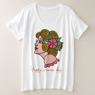 Camiseta Feliz Dia das Mulheres - Retrato Feminino | Mulher