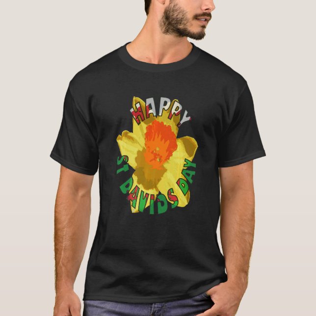 Camiseta Feliz Dia das Ruas Davids Mostra Primavera Daffodi (Frente)