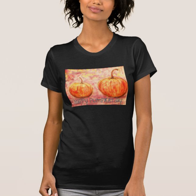 Camiseta feliz dia de abóbora (Frente)