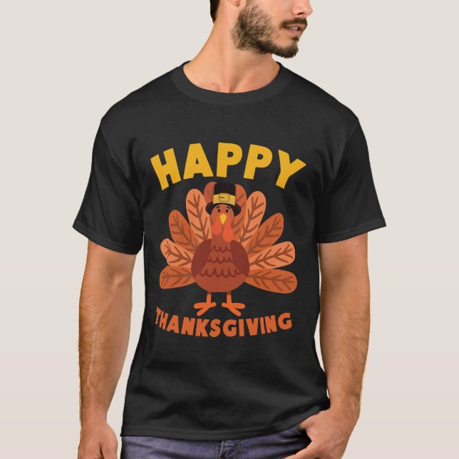 Camiseta Feliz Dia de Ação de Graças (Frente)