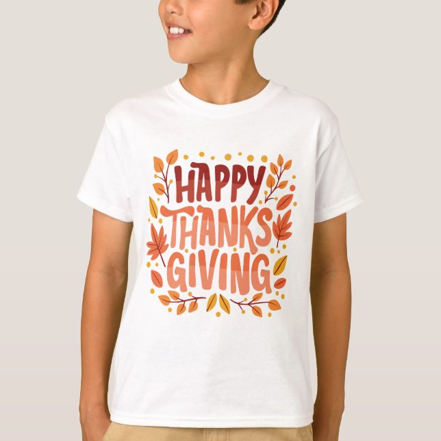 Camiseta Feliz Dia de Ação de Graças (Frente)