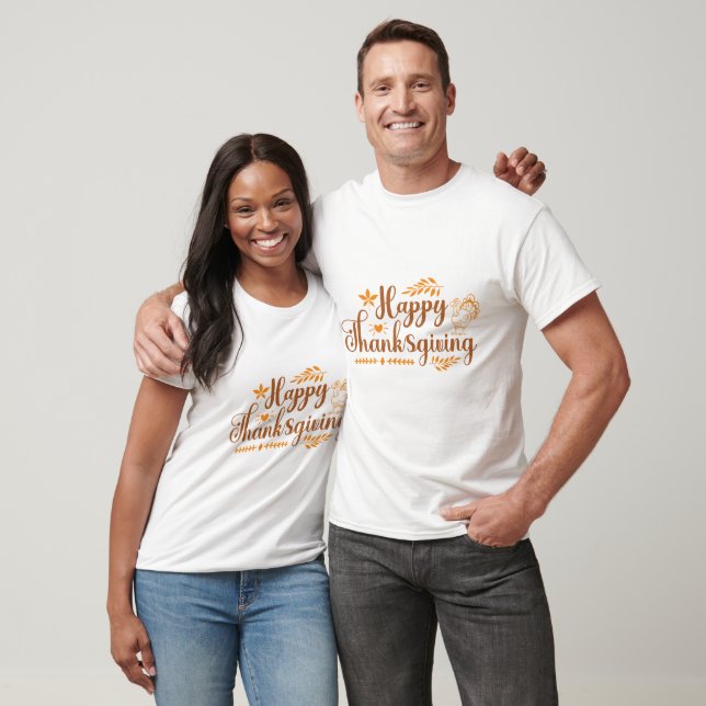 Camiseta Feliz Dia de Ação de Graças (Unissex)