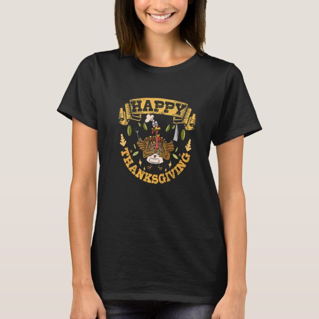 Camiseta Feliz Dia de Ação de Graças (Frente)