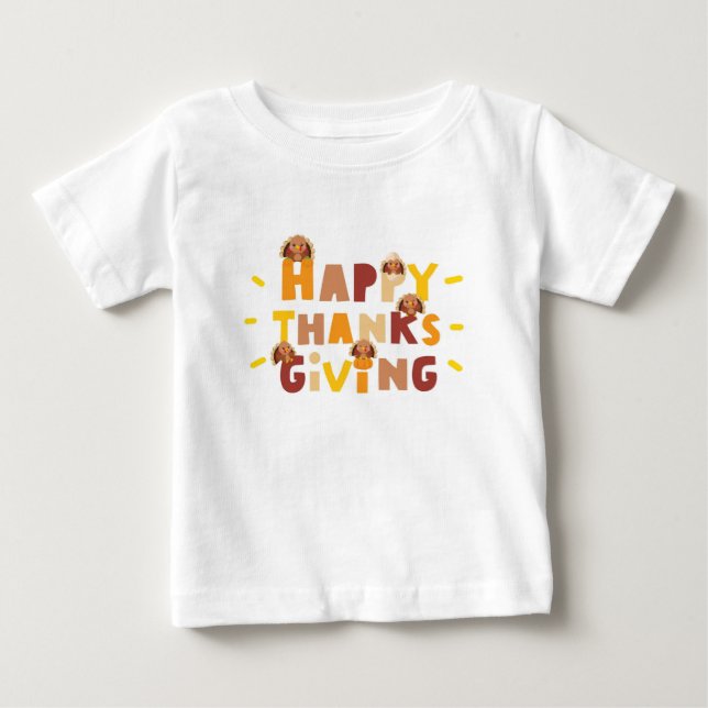 Camiseta Feliz Dia de Ação de Graças (Frente)