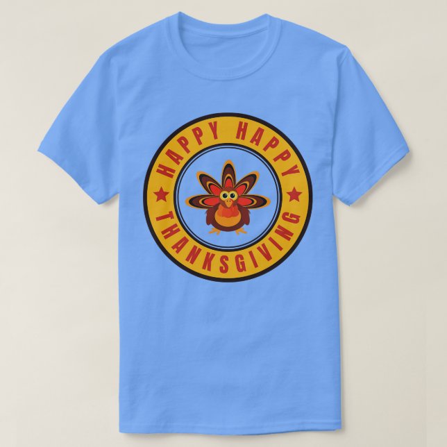 Camiseta Feliz Dia de Ação de Graças 6 (Frente do Design)