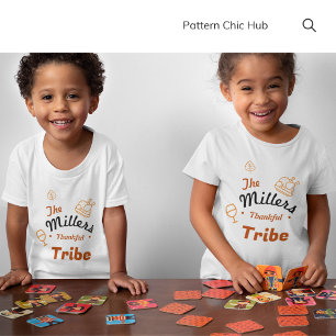 Camiseta Feliz Dia de Ação de Graças à Família de Reunião d