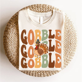 Camiseta Feliz Dia de Ação de Graças à Família Turca Groovy