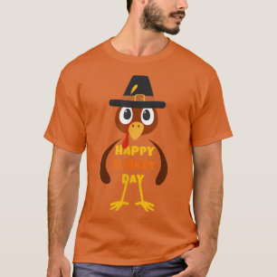 Camiseta Feliz Dia de Ação de Graças à Turquia Feliz Dia de