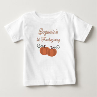 Camiseta Feliz Dia de Ação de Graças Abóbora Outono Primeir