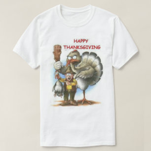 Camiseta Feliz Dia de Ação de Graças Adivinha Quem