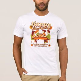 Camiseta Feliz Dia de Ação de Graças - Amor em família