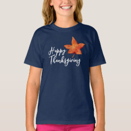 Camiseta Feliz Dia de Ação de Graças Aquarela Queda Carater