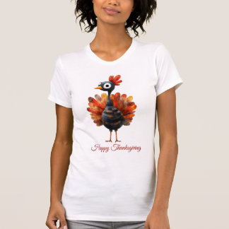 Camiseta Feliz Dia de Ação de Graças Bonita Bebê Colorida M