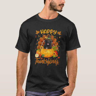 Camiseta Feliz Dia de Ação de Graças Cachorro da Terra Nova