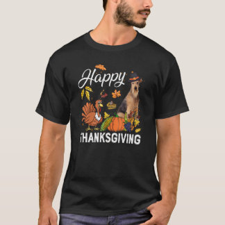 Camiseta Feliz Dia de Ação de Graças Cachorro Fox Terrier P