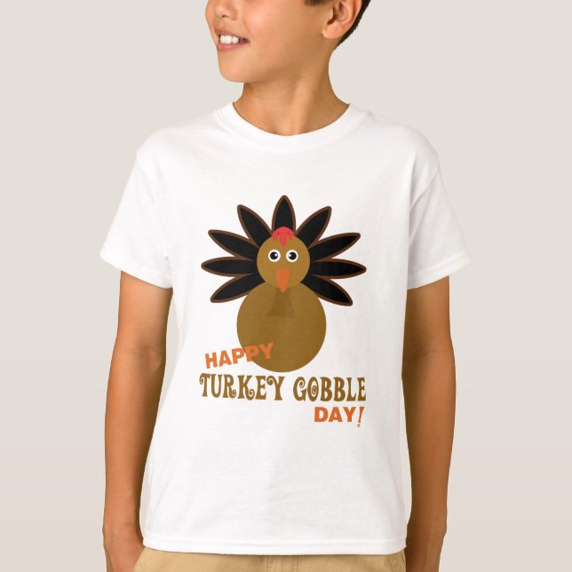 Camiseta Feliz Dia de Ação de Graças da Turquia (Frente)