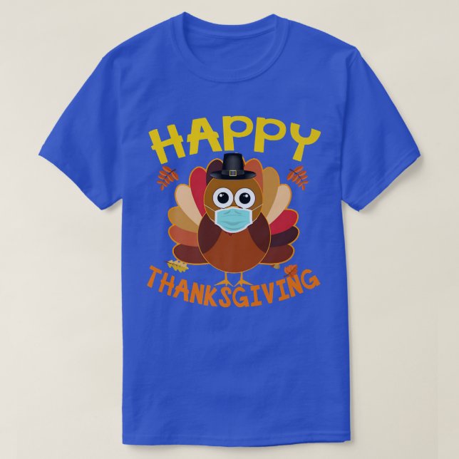Camiseta Feliz Dia de Ação de Graças da Turquia Fará Férias (Frente do Design)