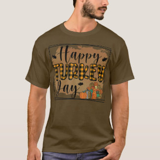 Camiseta Feliz Dia de Ação de Graças da Turquia Feriado