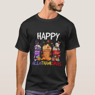 Camiseta Feliz Dia de Ação de Graças de Halloween