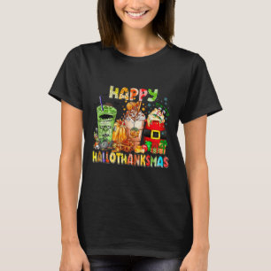 Camiseta Feliz Dia de Ação de Graças do Café de Hallothanks