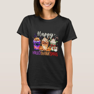 Camiseta Feliz Dia de Ação de Graças do Café de Hallothanks