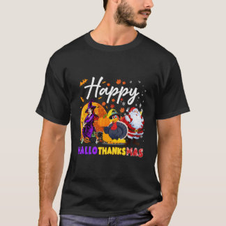 Camiseta Feliz Dia de Ação de Graças do Dia de as Bruxas en