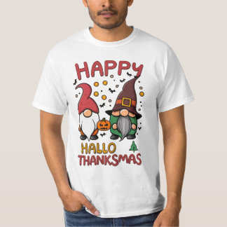 Camiseta Feliz Dia de Ação de Graças do Gnomo do Hallothank