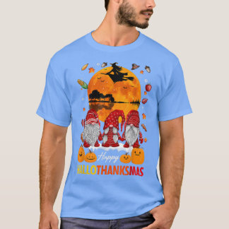 Camiseta Feliz Dia de Ação de Graças dos Gnomos das Hallowe