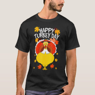 Camiseta Feliz Dia de Ação de Graças Engraçado Feliz Peregr