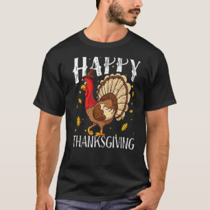 Camiseta Feliz Dia de Ação de Graças Engraçado Peregrino Tu