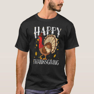 Camiseta Feliz Dia de Ação de Graças Engraçado Peregrino Tu
