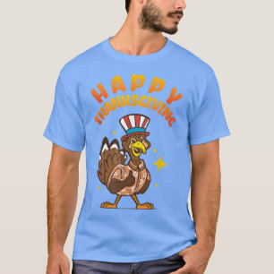 Camiseta Feliz Dia de Ação de Graças Eu Engraçado Peregrino