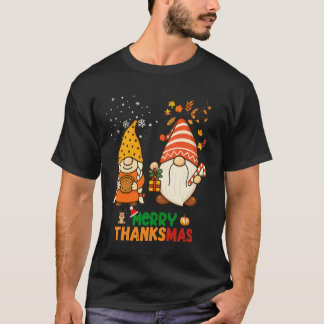Camiseta Feliz Dia de Ação de Graças Feliz Natal Feliz Than