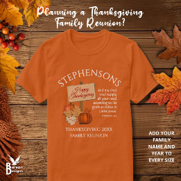 Camiseta FELIZ DIA DE AÇÃO DE GRAÇAS Filipenses 4v19 Reuniã