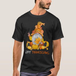 Camiseta Feliz Dia de Ação de Graças Gnomo Fall
