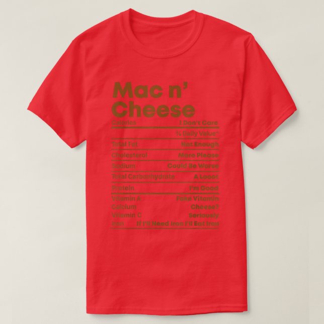 Camiseta Feliz Dia de Ação de Graças Mac e Queijo Nutrit (Frente do Design)