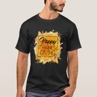 Camiseta Feliz Dia de Ação de Graças Outono Engraçado349png