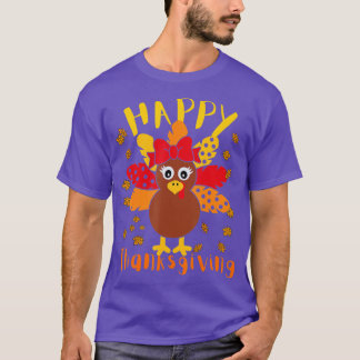 Camiseta Feliz Dia de Ação de Graças Peregrino Turquia Cou