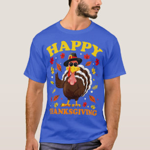 Camiseta Feliz Dia de Ação de Graças Pilgrim Turquia Cai Se