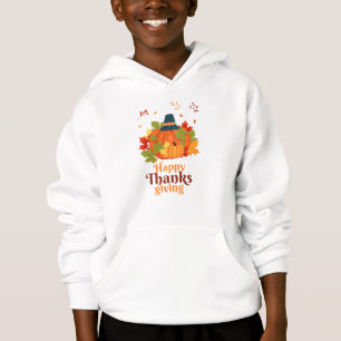 Camiseta Feliz Dia de Ação de Graças Pumpkin com Chapéus e 