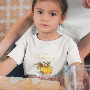 Camiseta Feliz Dia de Ação de Graças - queda rústica da abó