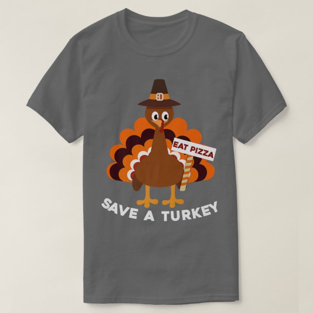 Camiseta Feliz Dia de Ação de Graças Salve a Turquia Engraç (Frente do Design)