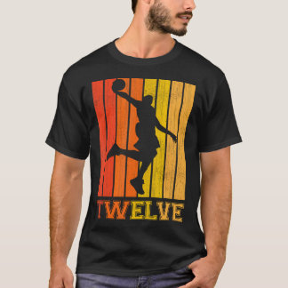 Camiseta Feliz Dia De Aniversário De 12 Para Rapazes Basket