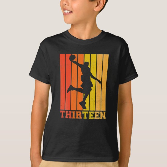 Camiseta Feliz Dia de Aniversário de 13 para Meninos (Frente)