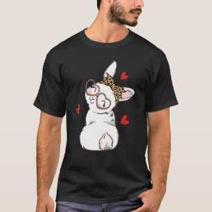 Camiseta Feliz dia de as mães 2022 Óculos-leopardo coelhinh