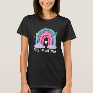 Camiseta Feliz Dia de as mães 2022, Rainbow Best Mãe Ever M