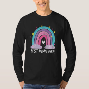 Camiseta Feliz Dia de as mães 2022, Rainbow Best Mãe Ever M