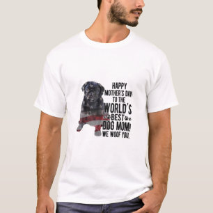 Camiseta Feliz Dia de as mães Cachorro Mamãe Cachorro Dama