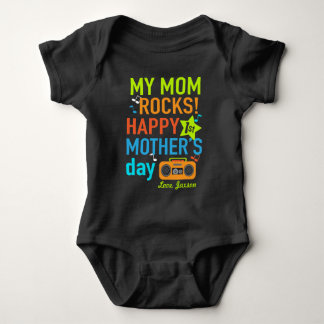 Camiseta Feliz Dia de as mães Camiseiros Minha Mãe Rocha