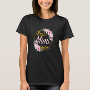 Camiseta Feliz dia de as mães Floral 202 Da Melhor Mimi Eve